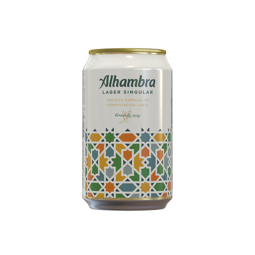 ALHAMBRA LAGER SINGULAR Especial cerveza lata de 33 cl