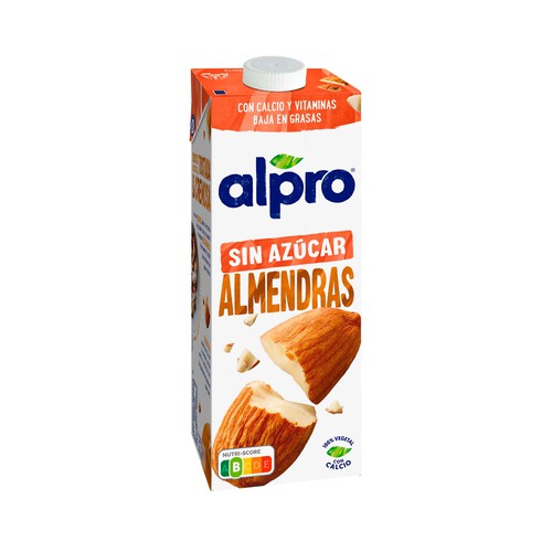 ALPRO Bebida de almendras 100% vegetal, sin azúcar ni edulcorantes 1 L