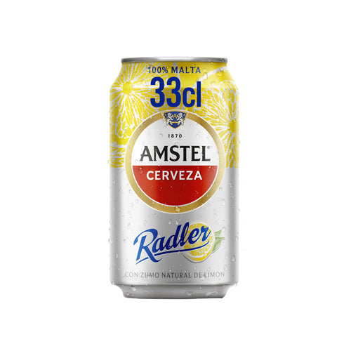 AMSTEL RADLER Cerveza con zumo natural de limón lata de 33 cl