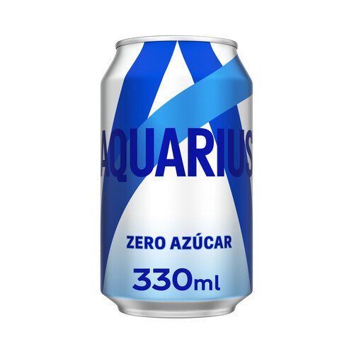 AQUARIUS Zero Bebida isotónica sin azúcar y con sabor a limón lata de 33 cl