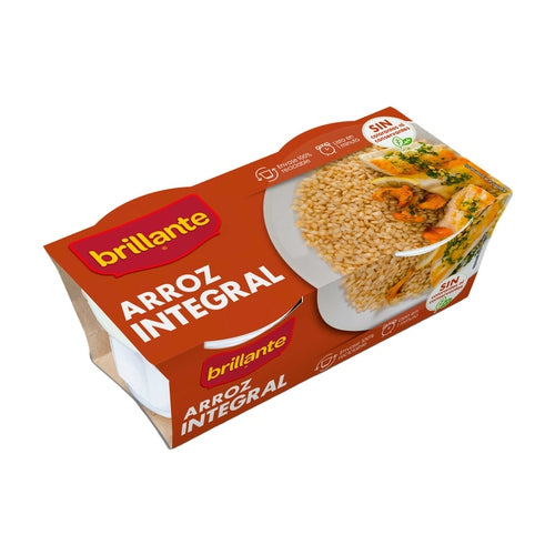 BRILLANTE Arroz integral en tarrina paquete de 2 uds x 125 g