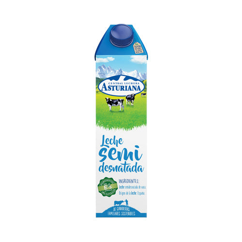 CENTRAL LECHERA ASTURIANA Leche semidesnatada de vaca, de origen española 1 L