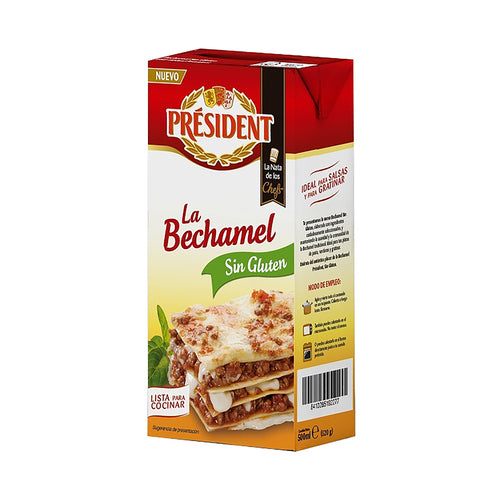 PRÉSIDENT Salsa bechamel, elaborada sin gluten y lista para cocinar PRESIDENT 500 ml