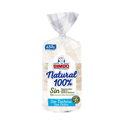 BIMBO Pan de molde blanco sin corteza, 100 % natural