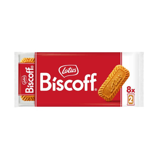 LOTUS Biscoff Galletas caramelizadas 8 pack de 2 unidades paquete 124g