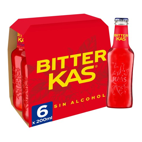 BITTER KAS Bitter sin alcohol botella de 20 cl. pack de 6 uds