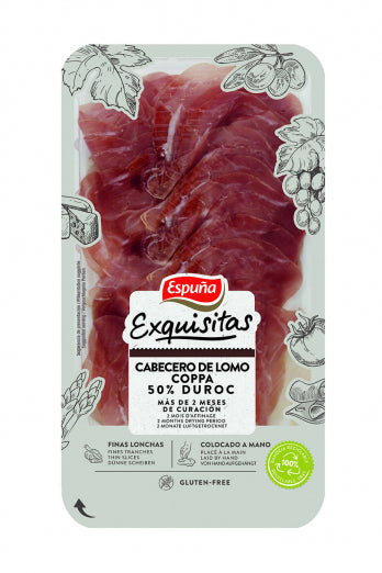 ESPUÑA Exquisitas cabecero de lomo coppa 50% raza Duroc