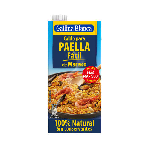 GALLINA BLANCA Caldo para paella de marisco brik de 1 l