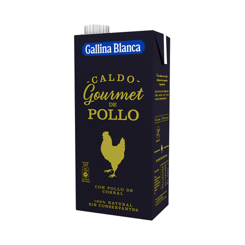 GALLINA BLANCA Caldo de pollo de corral cocido a fuego lento durante 3 horas brik de 1 l