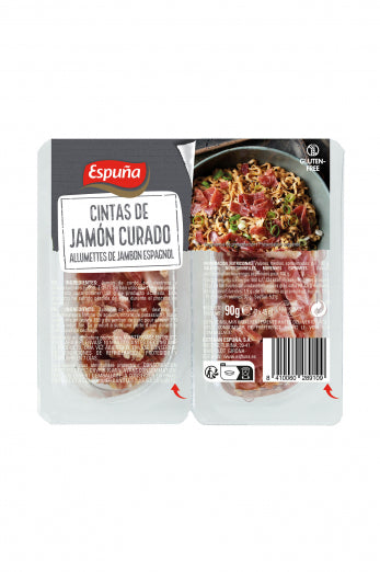 ESPUÑA Cintas de jamón curado sin gluten 2 x 50 g