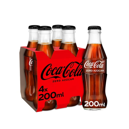 COCA COLA ZERO Refresco de cola Zero azúcar pack 4 uds. x 20 cl