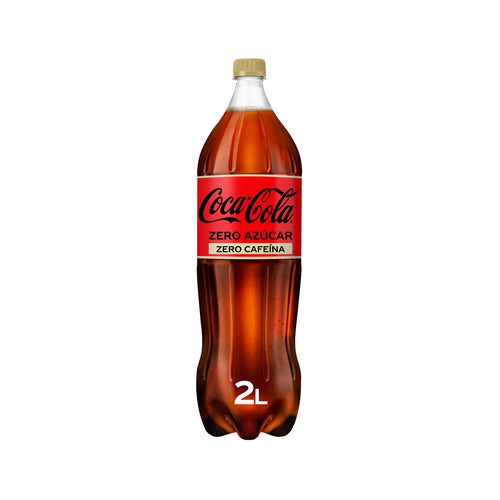 COCA COLA ZERO ZERO Refresco de cola Zero sin azúcar y sin cafeína botella de 2 L