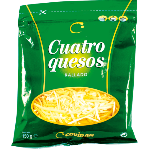 COVIRAN Queso rallado 4 quesos 150 g