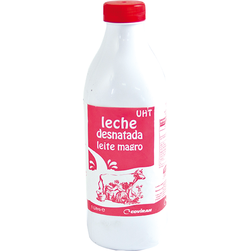 COVIRAN Leche desnatada botella 1 L