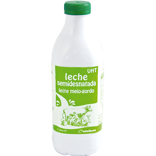 COVIRAN Leche semidesnatada botella 1 L