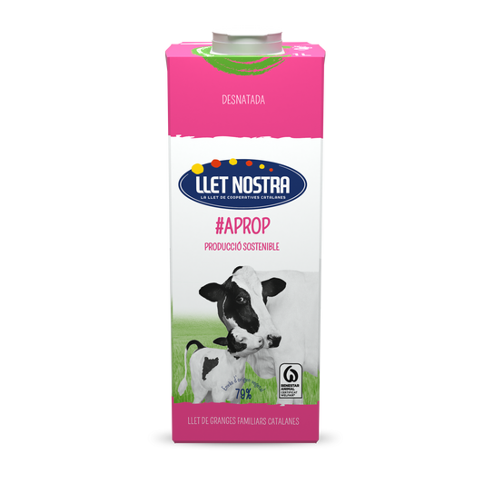 Copia de LLET NOSTRA Leche de vaca desnatada 1 L