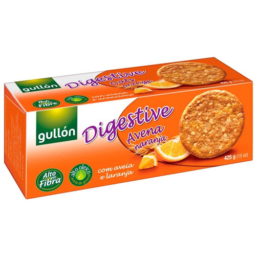 GULLÓN Galletas integrales con avena y naranja 425 g