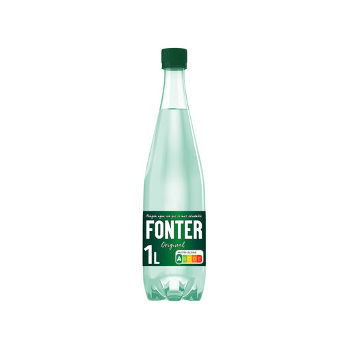 FONTER Agua mineral con gas botella de 1 L