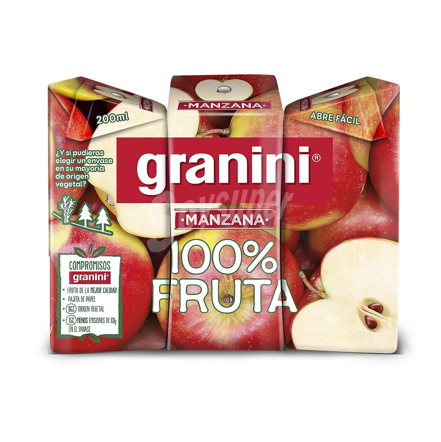 GRANINI Néctar de manzana GRANINI minibrik pack de 3 uds x 20 cl