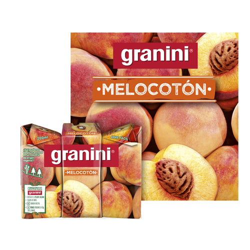 GRANINI Bebida de melocotón GRANINI minibriks 3x20 cl