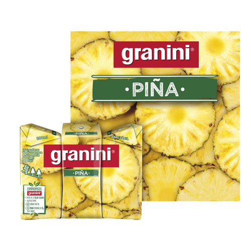 GRANINI Néctar de piña GRANINI minibrik pack de 3 uds x 20 cl