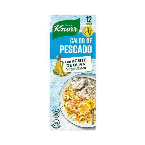 KNORR Caldo de pescado pack de pastillas 12 uds. 120 g