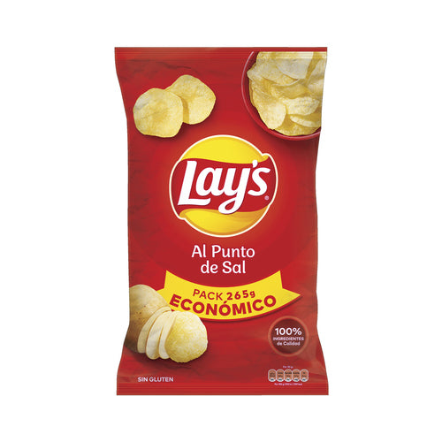 LAY'S Patatas fritas lisas con sal LAY'S Al punto de sal bolsa de 265g