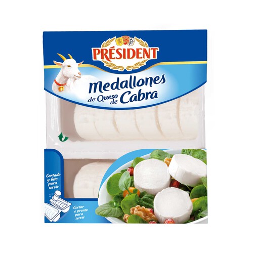 PRÉSIDENT Rulo queso de cabra en medallones PRÉSIDENT 200 g