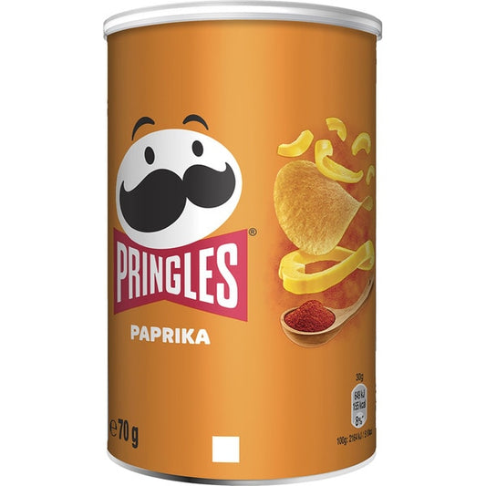 PRINGELS Patatas con forma de teja sabor paprika bote 70 g