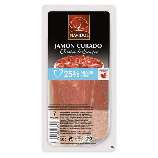 NAVIDUL Jamón curado 25% menos de sal