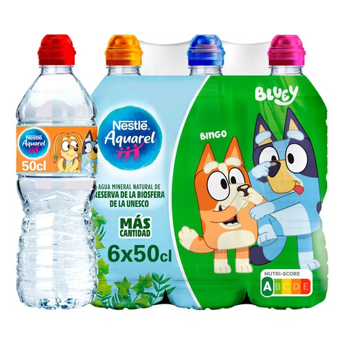 NESTLÉ Aquarel Agua mineral con tapón sport pack 6 uds. x 50 cl