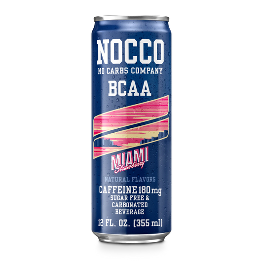 NOCCO Miami Bebida energética sin azúcar, carbonatada lata de 33 cl