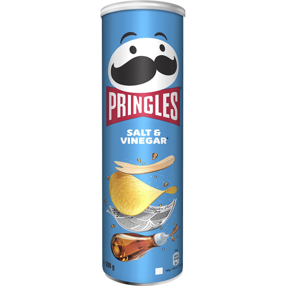 PRINGLES Patatas con forma de teja PRINGLES Salt and Vinegar bote de 165 g