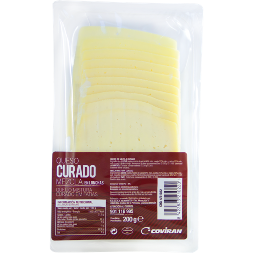 COVIRAN Queso mezcla curado 200 g