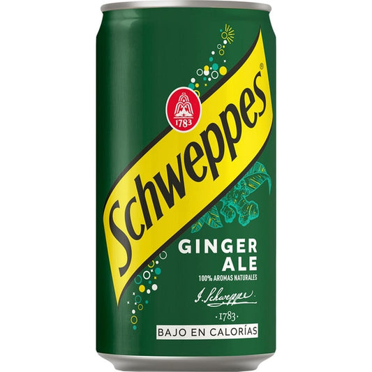 SCHWEPPES Tónica Ginger Ale bajo en calorías lata de 25 cl