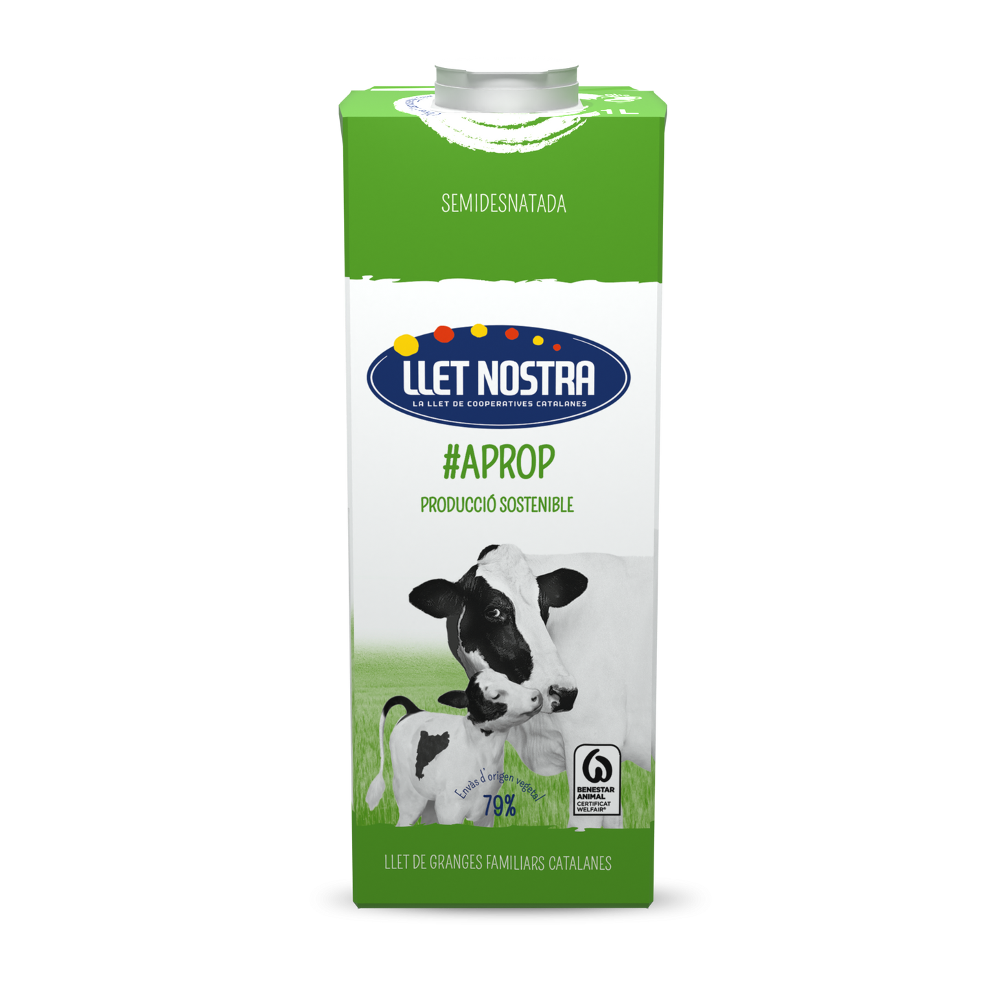 Copia de Copia de LLET NOSTRA Leche de vaca semidesnatada 1 L