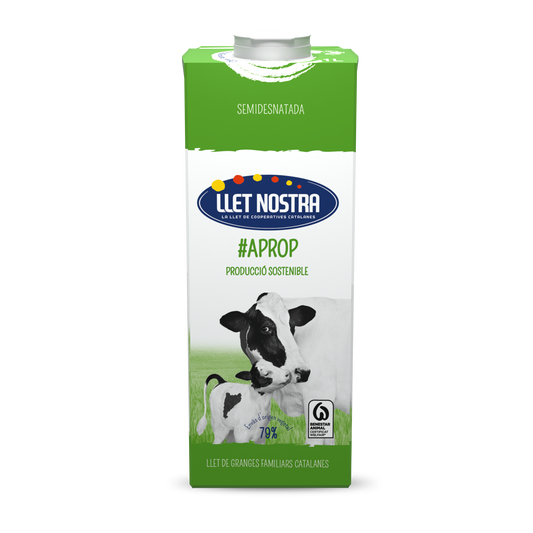 Copia de Copia de LLET NOSTRA Leche de vaca semidesnatada 1 L