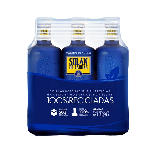 SOLAN DE CABRAS Agua mineral pack de 6 uds. x 1,5 L