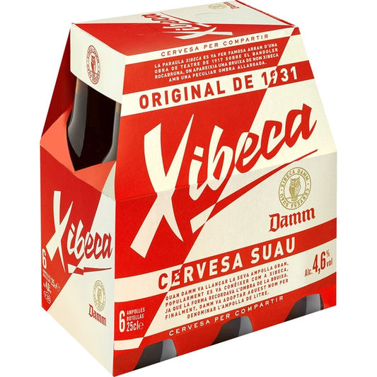 XIBECA Cerveza suave pack 6 botellas 25 cl